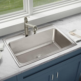 Elkay Lustertone Classic Stainless Steel 31" x 22" x 10-1/8" 3-Hole Single Bowl Drop-in Sink