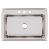 Elkay Lustertone Classic Stainless Steel 31" x 22" x 10-1/8" 3-Hole Single Bowl Drop-in Sink