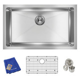 Elkay Crosstown 16 Gauge Stainless Steel 30-1/2" x 18-1/2" x 8", Single Bowl Undermount Sink Kit