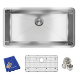 Elkay Crosstown 16 Gauge Stainless Steel 32-1/2" x 18" x 10" Single Bowl Undermount Sink Kit