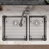 Elkay Crosstown 18 Gauge Stainless Steel 31-1/2" x 18-1/2" x 9" 60/40 Double Bowl Undermount Sink Kit