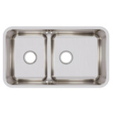 Elkay Lustertone Classic Stainless Steel 32-1/16" x 18-1/2" x 9", 40/60 Double Bowl Undermount Sink with Aqua Divide