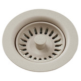 Elkay Polymer Drain Fitting with Removable Basket Strainer and Rubber Stopper Putty