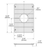 Elkay Crosstown Stainless Steel 9-7/8" x 14-3/8" x 1-1/4" Bottom Grid