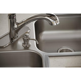 Elkay Dayton Stainless Steel 31-7/8" x 31-7/8" x 7" 4-Hole Equal Double Bowl Corner Sink