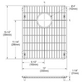 Elkay Crosstown Stainless Steel 13" x 15-1/2" x 1-1/4" Bottom Grid