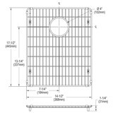 Elkay Crosstown Stainless Steel 14-1/2" x 17-1/2" x 1-1/4" Bottom Grid