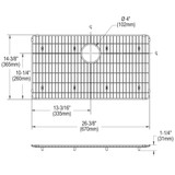 Elkay Crosstown Stainless Steel 26-3/8" x 14-3/8" x 1-1/4" Bottom Grid