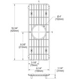 Elkay Crosstown Stainless Steel 6-1/4" x 16-3/4" x 1-1/4" Bottom Grid