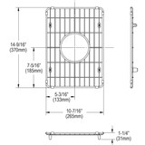 Elkay Stainless Steel 10-7/16" x 14-9/16" x 1-5/16" Bottom Grid