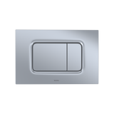 TOTO Dual Flush Rectangle Push Button Plate for Select DuoFit In-Wall Tank Unit, Matte Silver - YT920#MS