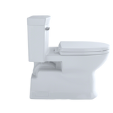 Toto Soiree One Piece Elongated Universal Height Toilet with CEFIONTECT 1.28 GPF with SS214 SoftClose Seat in Colonial White
