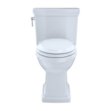 TOTO Promenade II One-Piece Elongated 1.28 GPF Universal Height Toilet with CeFiONtect and Right-Hand Trip Lever, Cotton White - MS814224CEFRG#01