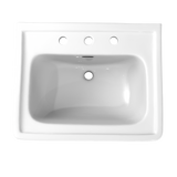 TOTO LPT532.8N#01 Promenade 24" x 19-1/4" Rectangular Pedestal Bathroom Sink for 8 inch Center Faucets, Cotton White
