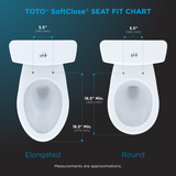 TOTO SS114#11 SoftClose Non Slamming, Slow Close Elongated Toilet Seat and Lid: Colonial White