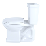 Toto Promenade II Two Piece Elongated Universal Height Toilet with CEFIONTECT 1.28 GPF Less Seat in Bone