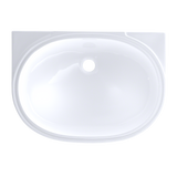 Toto LT546G#01 Oval 19-11/16" x 13-3/4" Undermount Bathroom Sink with CeFiONtect: Cotton White
