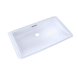 Toto Rectangular Undermount Bathroom Sink with CeFiONtect: Cotton White - LT191#01