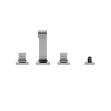 Toto GC Two-Handle Deck-Mount Roman Tub Filler Trim with Handshower, Polished Chrome - TBG08202U#CP