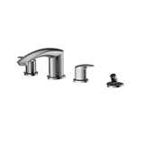 Toto GM Two-Handle Deck-Mount Roman Tub Filler Trim with Handshower, Polished Chrome - TBG09202U#CP