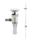 Toto Drain Kick Lever and Decorative Cover Plate for ZA, GE, GC, GM, GB, and GF Collections in Cotton White - THP739#01