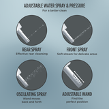 Toto KC2 Elongated Electronic Washlet Bidet Toilet Seat with Heated Seat, Warm Air Drying, and SoftClose Lid in Cotton White