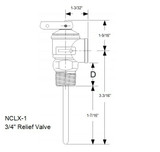 Cash Acme 16487-0150 Temperature and Pressure Relief 3/4 Inch Brass