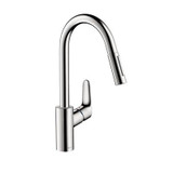 Hansgrohe 4505000 Focus High Arc Kitchen Faucet, 2-Spray Pull-Down, 1.75 GPM in Chrome