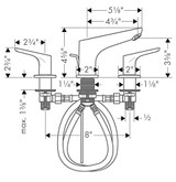 Hansgrohe 04369000 Focus Widespread Faucet in: Chrome: Chrome