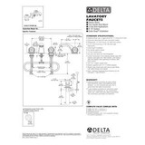 Delta Classic 3544LF-WFMPU Two Handle Widespread Bathroom Faucet - Two Handle Knob With Pop Up: Chrome