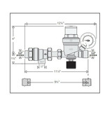 Caleffi 573016A Automatic Fill 1/2 Inch Press Brass