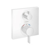 Hansgrohe 15714701 Ecostat Square Thermostatic Trim with Volume Control and Diverter in Matte White