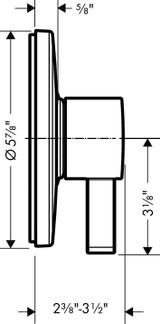 Hansgrohe 15739001 Ecostat S Pressure Balance Trim in Chrome