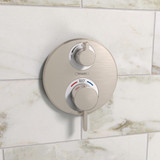 Hansgrohe 15757821 Ecostat S Thermostatic Trim with Volume Control in Brushed Nickel