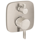 Hansgrohe 15864821 Ecostat Pressure Balance Trim Square with Diverter in Brushed Nickel