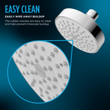 Toto L Series Modern Round Single Spray 4 inch 1.75 GPM Shower Head, Polished Chrome - TBW01012U4#CP