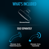 Toto L Series Modern Round Single Spray 4 inch 1.75 GPM Shower Head, Polished Chrome - TBW01012U4#CP