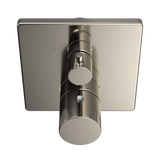 Toto Square Thermostatic Mixing Valve with Two-Way Diverter Shower Trim, Polished Nickel - TBV02404U#PN