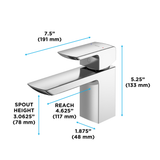 Toto GR 1.2 GPM Single Handle Bathroom Sink Faucet with COMFORT GLIDE Technology, Brushed Nickel - TLG02301U#BN