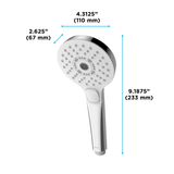Toto G Series Round Three Spray Modes 4 inch 1.75 GPM Handshower with ACTIVE WAVE, COMFORT WAVE, and WARM SPA, Brushed Nickel - TBW01011U4#BN