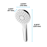 Toto G Series Round Single Spray 4 inch 1.75 GPM Handshower with COMFORT WAVE Technology, Polished Nickel - TBW01009U4#PN