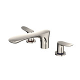 TOTO GO Two-Handle Deck-Mount Roman Tub Filler Trim, Polished Nickel - TBG01201U#PN