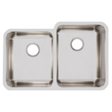 Elkay Lustertone Classic Stainless Steel, 31-1/4" x 20-1/2" x 9-7/8", Offset Double Bowl Undermount Sink Elkay Lustertone Classic Stainless Steel, 31-1/4" x 20-1/2" x 9-7/8", Offset Double Bowl Undermount Sink