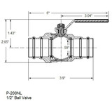 Legend Valve 101-003NL Ball Valve 1/2 Inch Full Port Lead Free Brass
