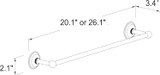 Ginger 2603/PC London Terrace 24" Towel Bar Chrome