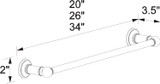 Ginger 4503/PC Columnar 24" Towel Bar