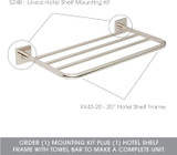 Ginger 524B/PN Hotel Shelf Mounting Kit Polished Nickel