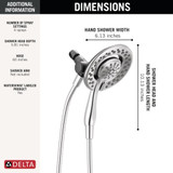 Delta Universal Showering Components 75486C 4-Setting In2ition in Chrome Finish