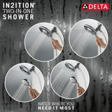 Delta Universal Showering Components 75486C 4-Setting In2ition in Chrome Finish