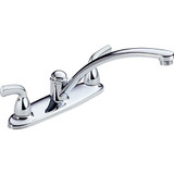 Delta Foundations B2310LF Two Handle Kitchen Faucet in Chrome Finish